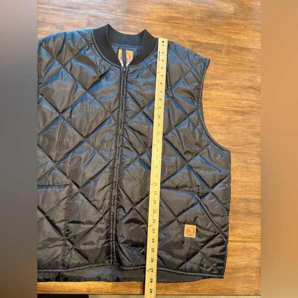 Berne Apparel Black Quilted Puffer Vest Mens SZ 2XLR Full Zip Pockets Outerwear - Picture 9 of 9